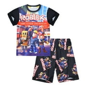 Roblox Short Set Pajamas for Boys and Girls Game Night Sleepwear Loungewear PJs